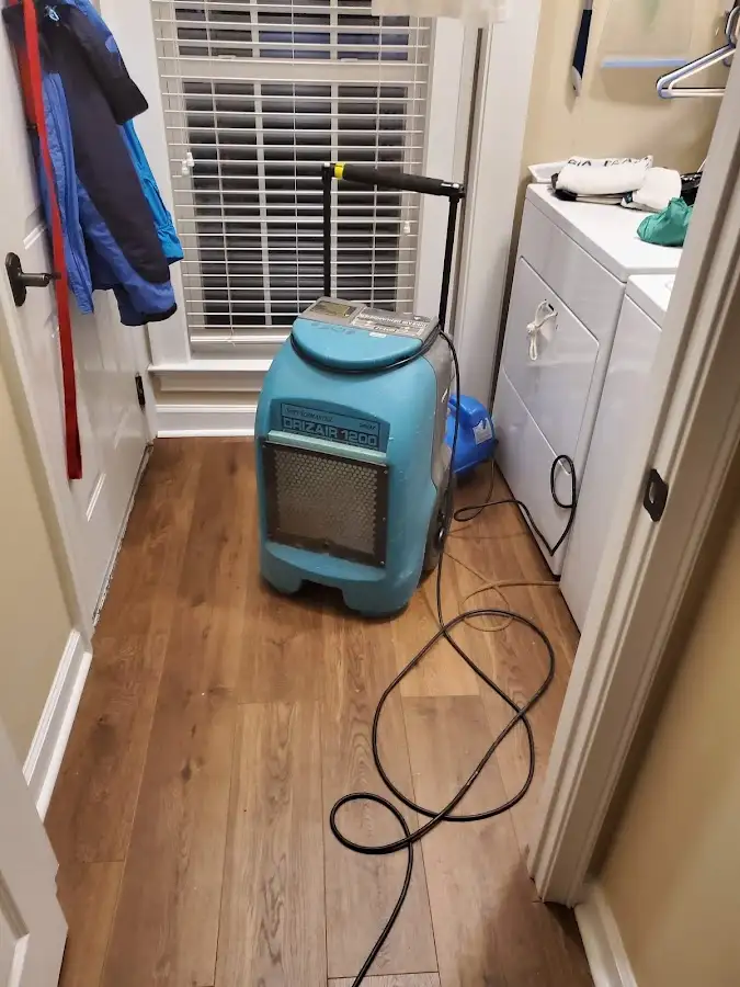 Commercial dehumidifier deployed for Flood Damage Cleanup in Alton